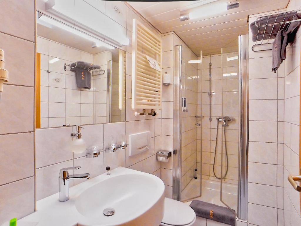 Koupelna v ubytování Hotel Maurer