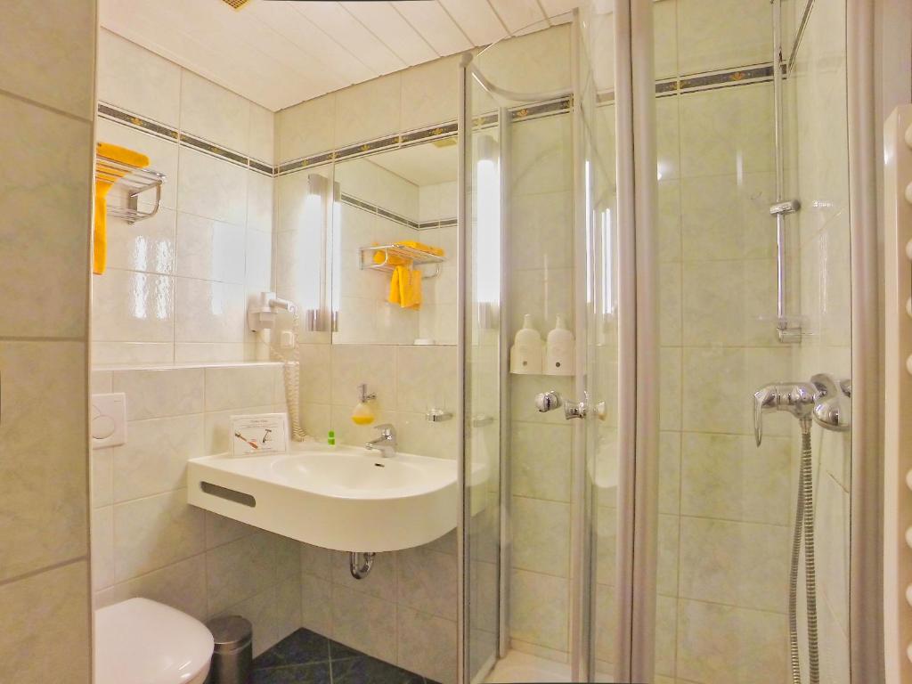 Koupelna v ubytování Hotel Maurer
