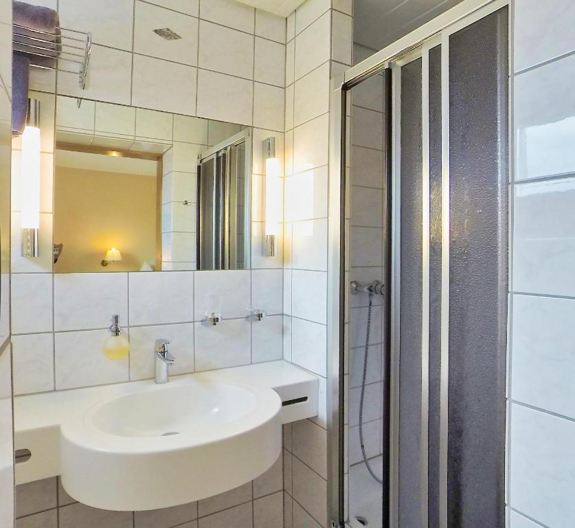 Koupelna v ubytování Hotel Maurer