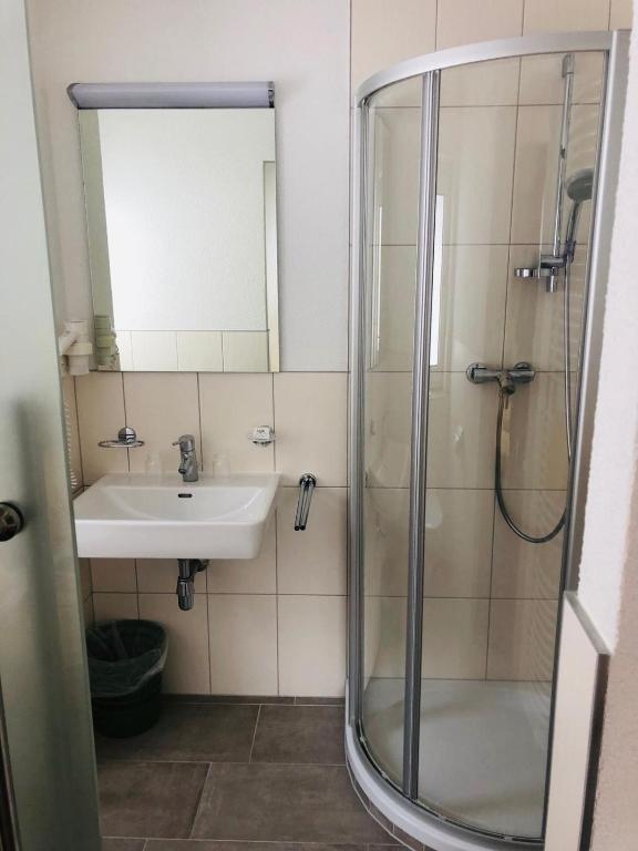 Koupelna v ubytování Garni-Appartement Collina