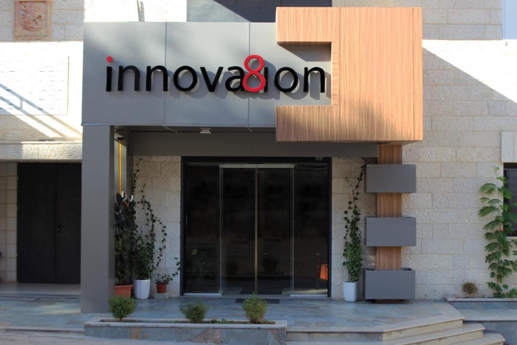 
a building with a sign on the front of it at innova8ion in Bethlehem
