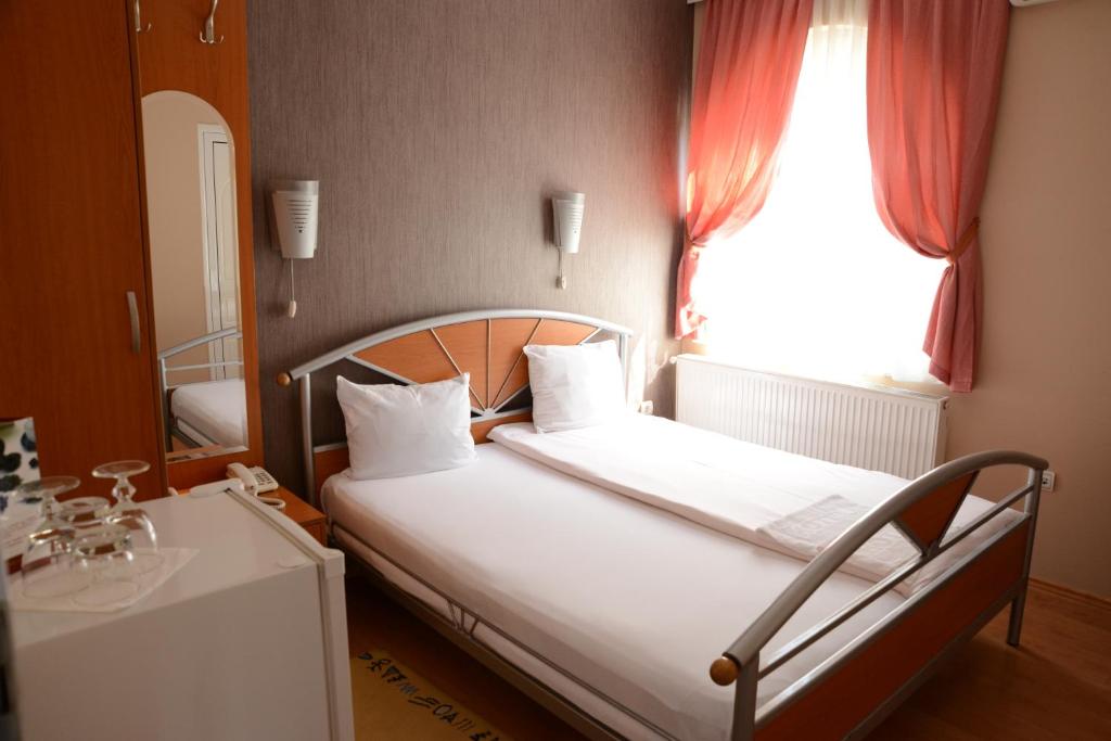 Postel nebo postele na pokoji v ubytování Hotel Ženeva