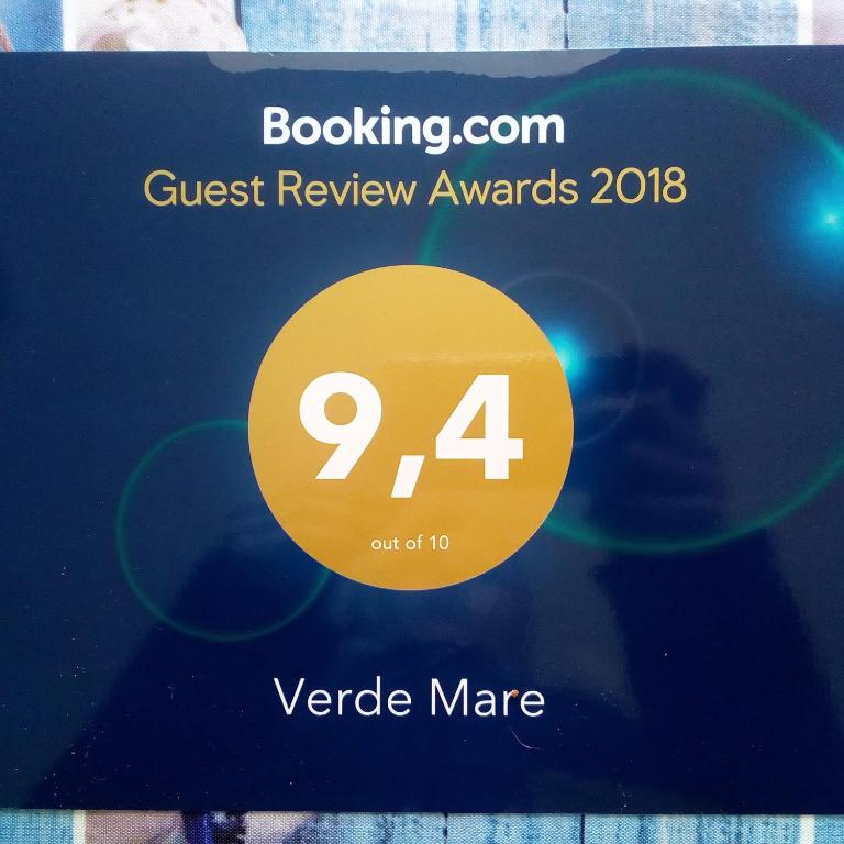 Certifikát, hodnocení, plakát nebo jiný dokument vystavený v ubytování Verde Mare