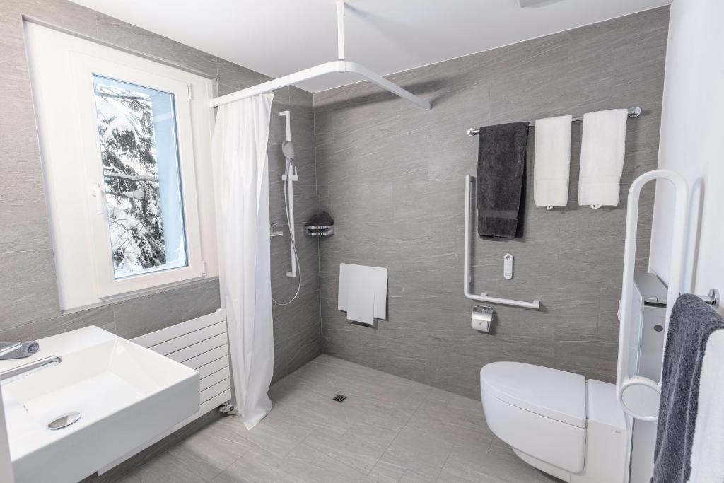 Koupelna v ubytování Hotel Seebüel