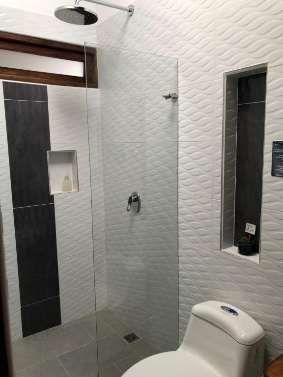 Koupelna v ubytování 40 Amigos Hotel