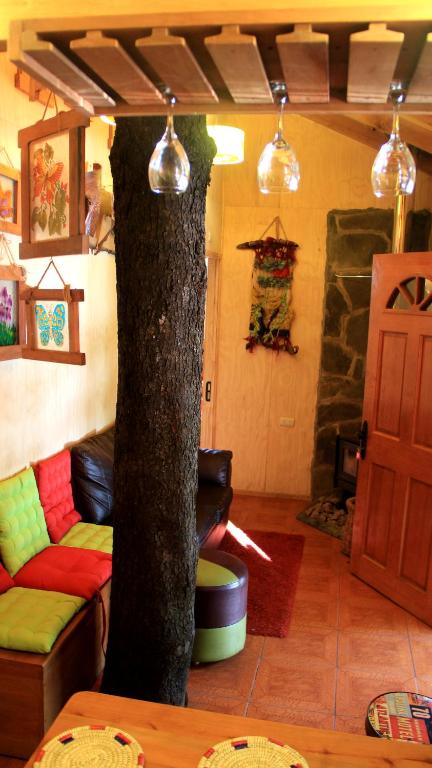 Posezení v ubytování La Cabaña de Piedra