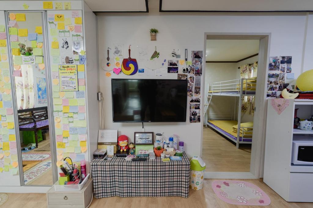 Kuchyň nebo kuchyňský kout v ubytování Panda Guesthouse