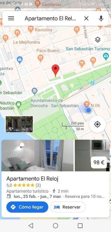 Plán poschodí v ubytovaní Apartamento El Reloj