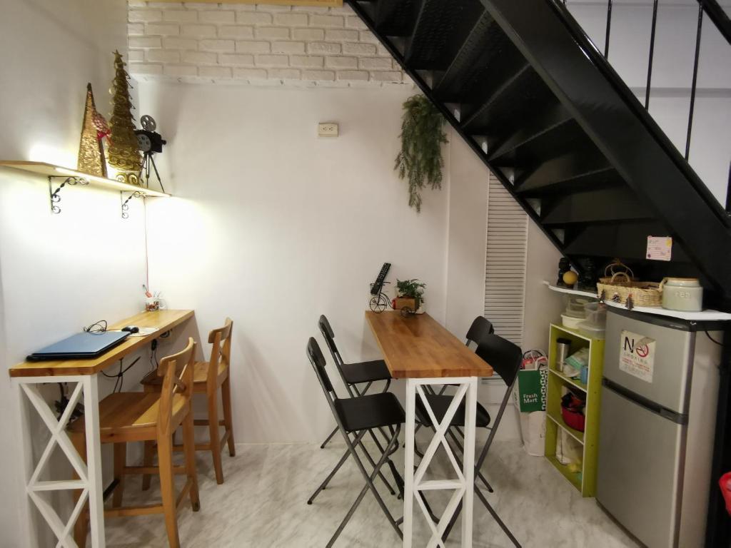 Kuchyň nebo kuchyňský kout v ubytování 橙舍一館 TW Hostel I