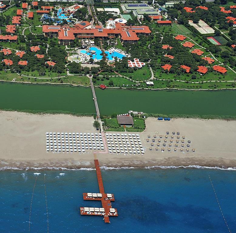 an aerial view of a resort on a beach at Gloria Golf Resort - Kids Concept in Belek