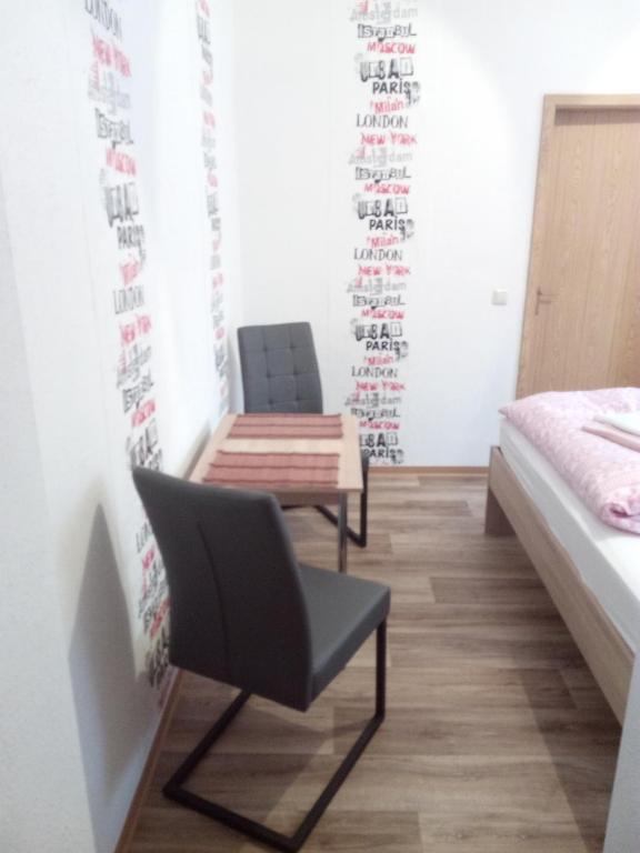 Postel nebo postele na pokoji v ubytování Am Mühlteich