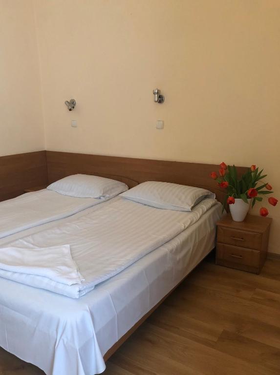 Postel nebo postele na pokoji v ubytování Hotel Haga