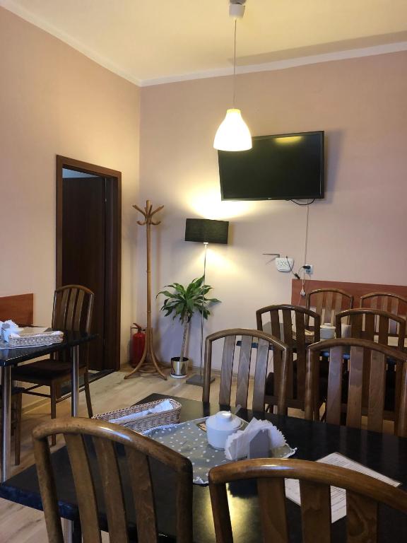 TV a/nebo společenská místnost v ubytování Hotel Haga