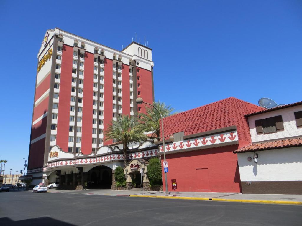 a red brick building with a clock tower at El Cortez Hotel & Casino Adults Over 21 Only in Las Vegas