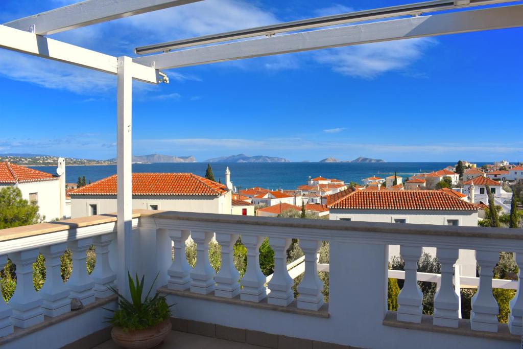 a view from the balcony of a villa at Anamar Villa Kyma Spetses in Spetses