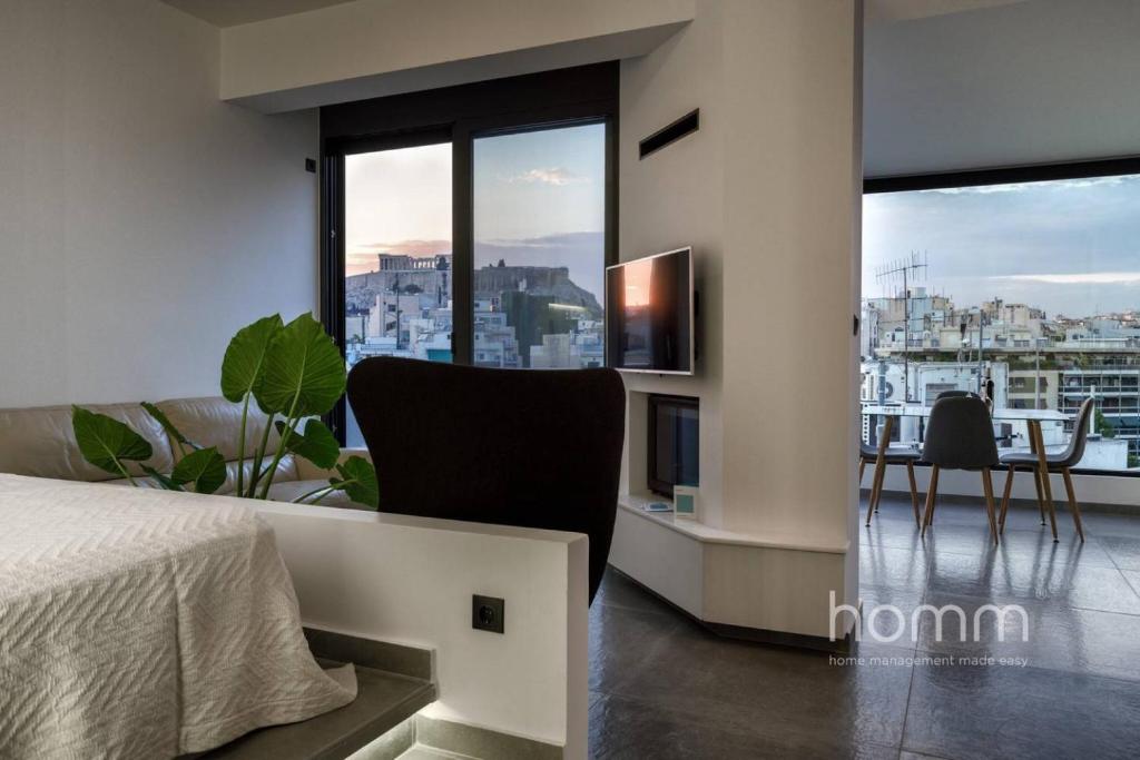 59m² homm Loft- Penthouse with Acropolis View,2ppl