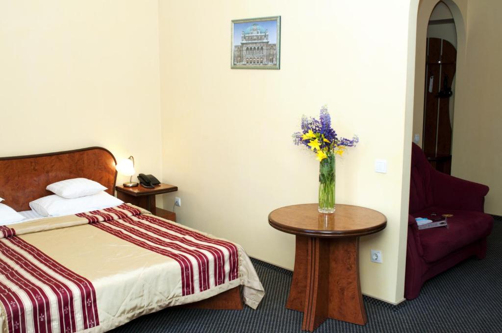 Postel nebo postele na pokoji v ubytování Wien Hotel