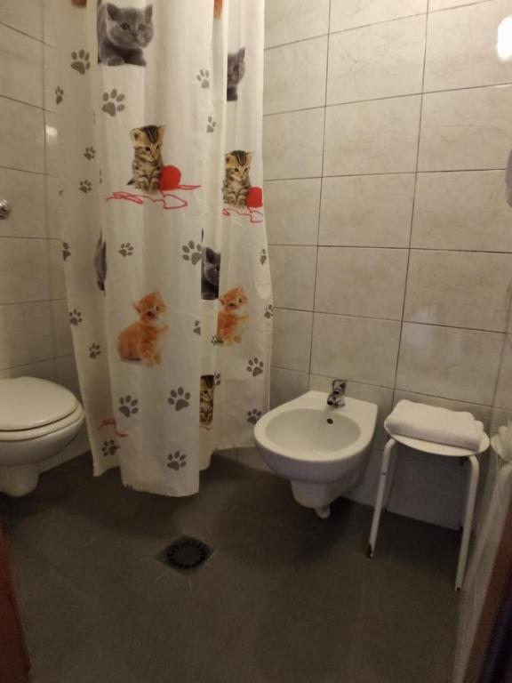 Koupelna v ubytování Cressy
