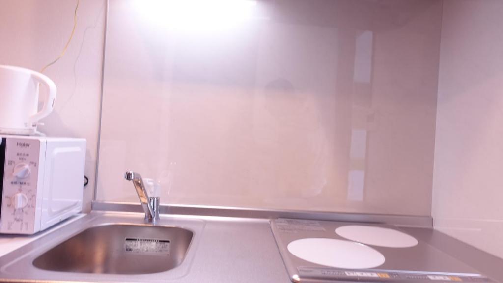 Kuchyň nebo kuchyňský kout v ubytování COCORO HOTEL