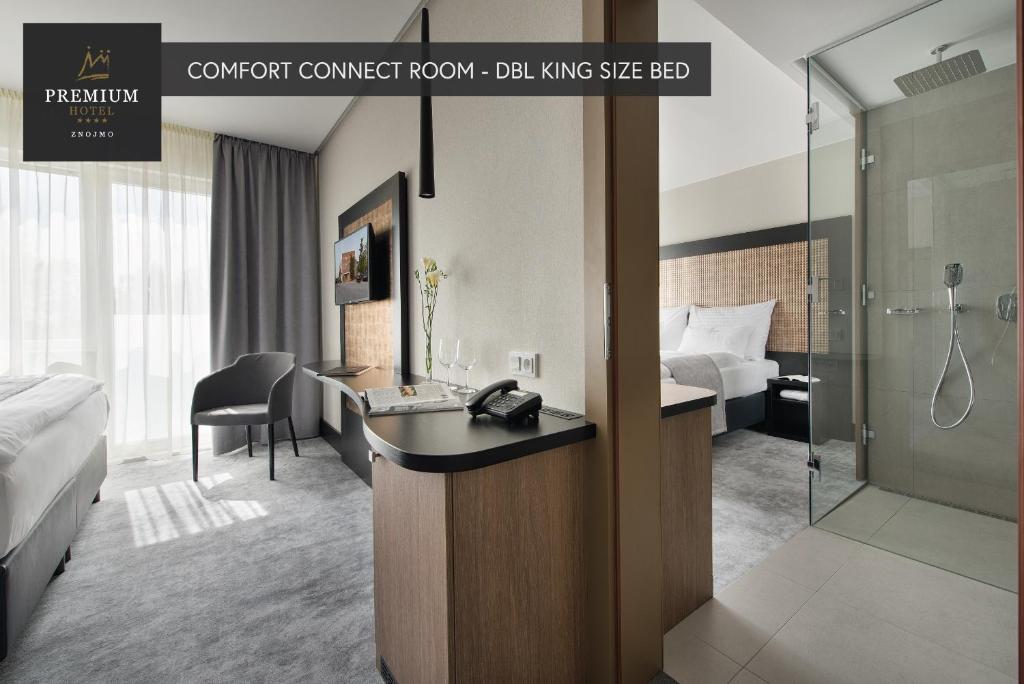 Koupelna v ubytování PREMIUM Wellness & Wine Hotel Znojmo