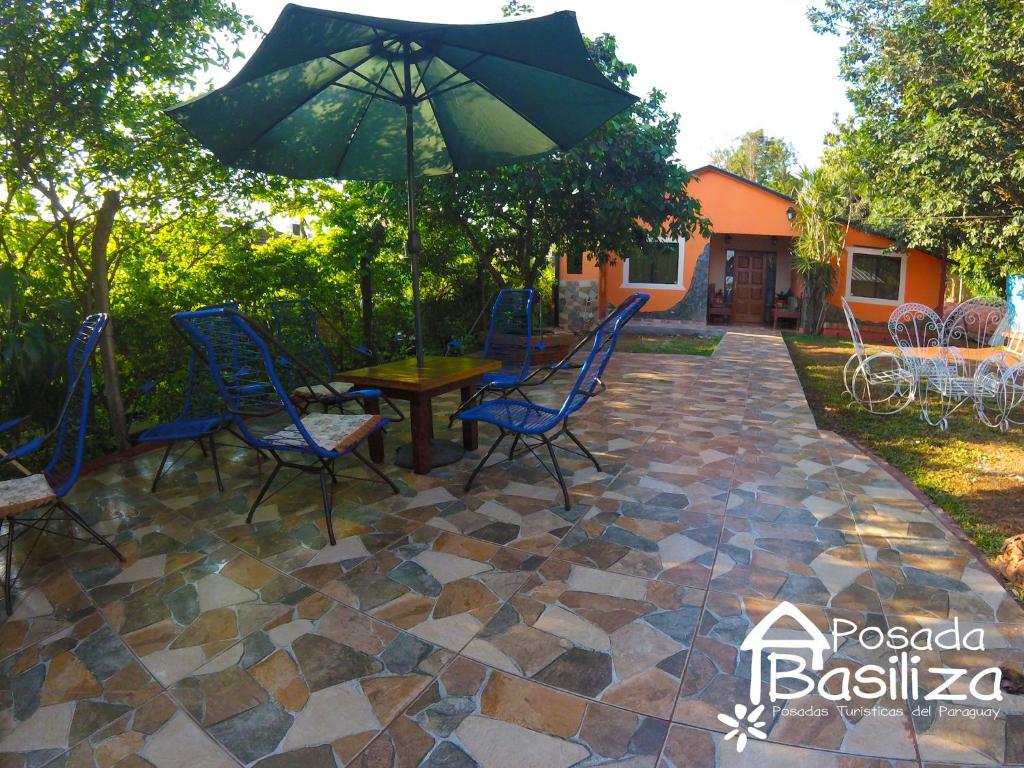 Jardín al aire libre en Posada Basiliza, Encarnación PY