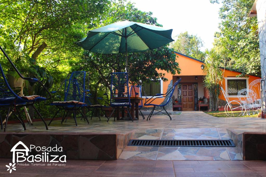 Jardín al aire libre en Posada Basiliza, Encarnación PY