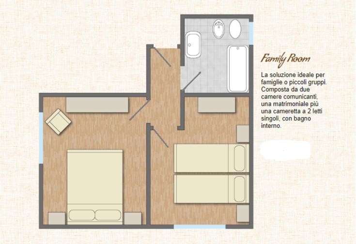 Půdorys ubytování B&B La Palanca