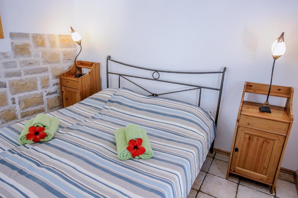 Postel nebo postele na pokoji v ubytování Hotel Skalinada