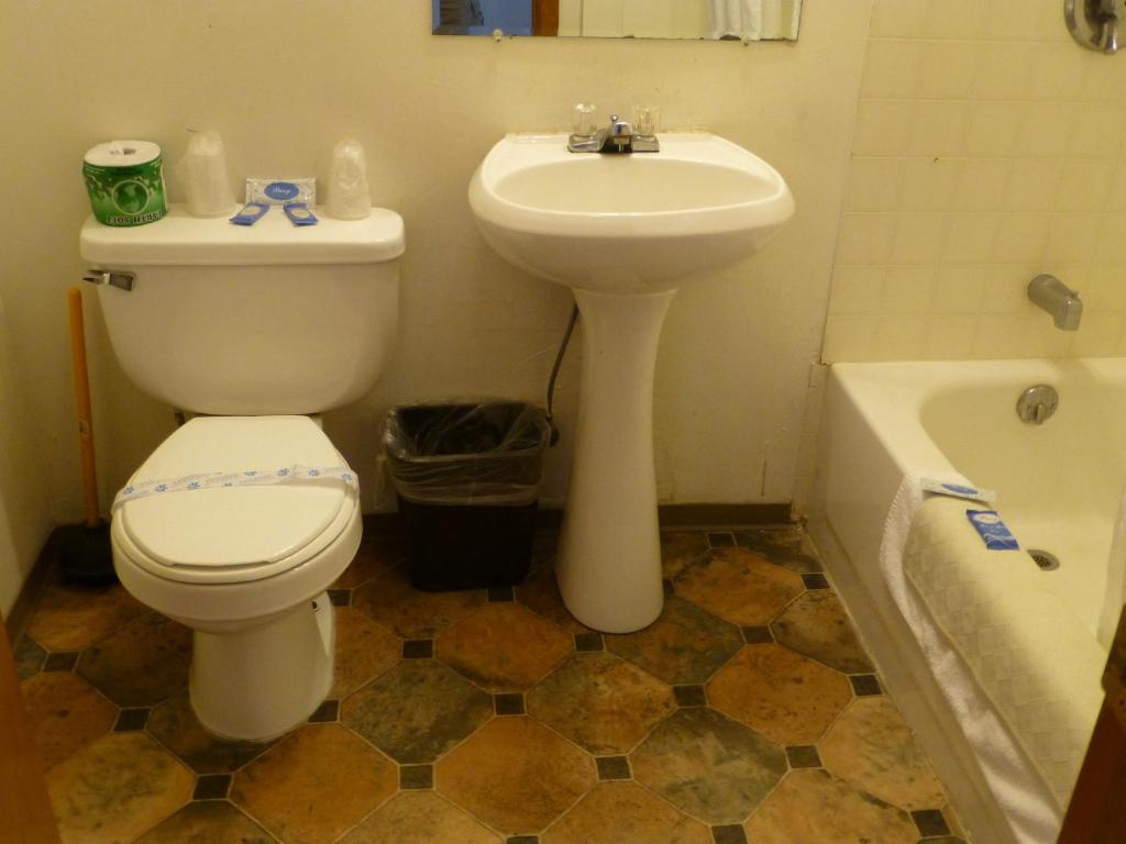 Koupelna v ubytování Umatilla Inn & Suites