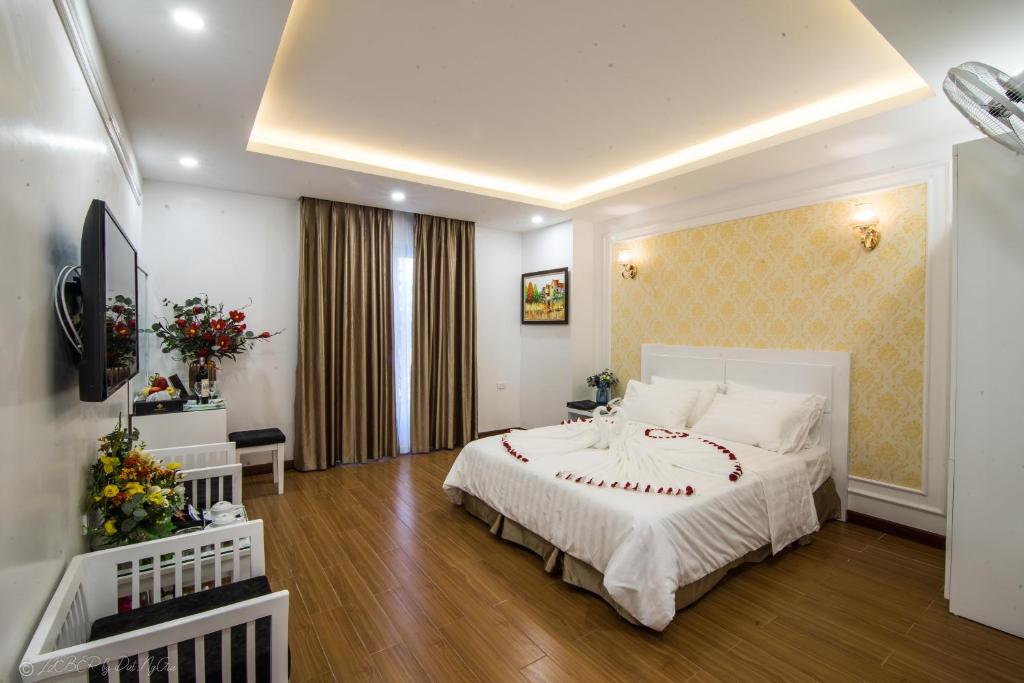 Postel nebo postele na pokoji v ubytování Lieber Hotel