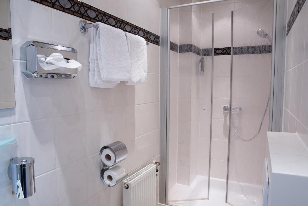 Koupelna v ubytování Hotel Wilms
