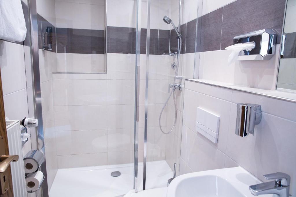Koupelna v ubytování Hotel Wilms