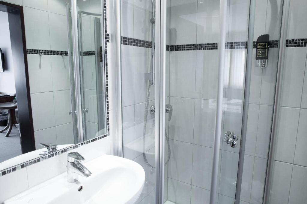 Koupelna v ubytování Hotel Wilms
