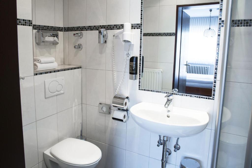Koupelna v ubytování Hotel Wilms