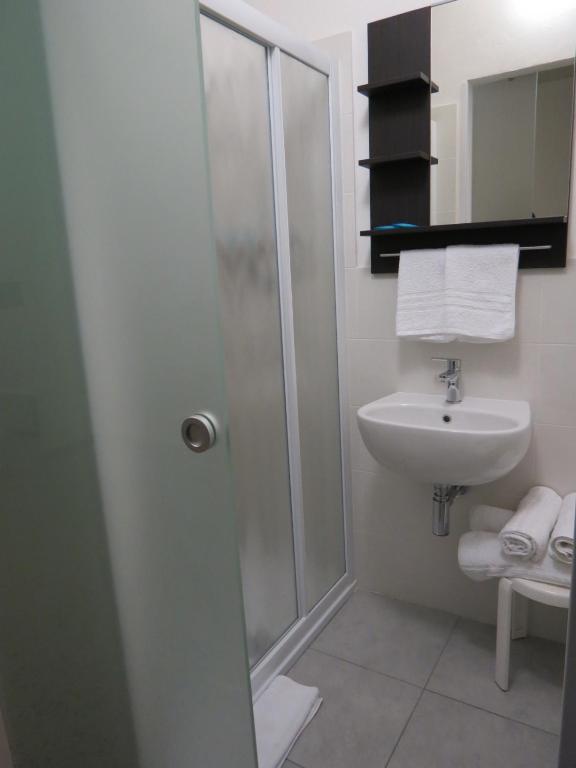 Koupelna v ubytování Hotel Portofino