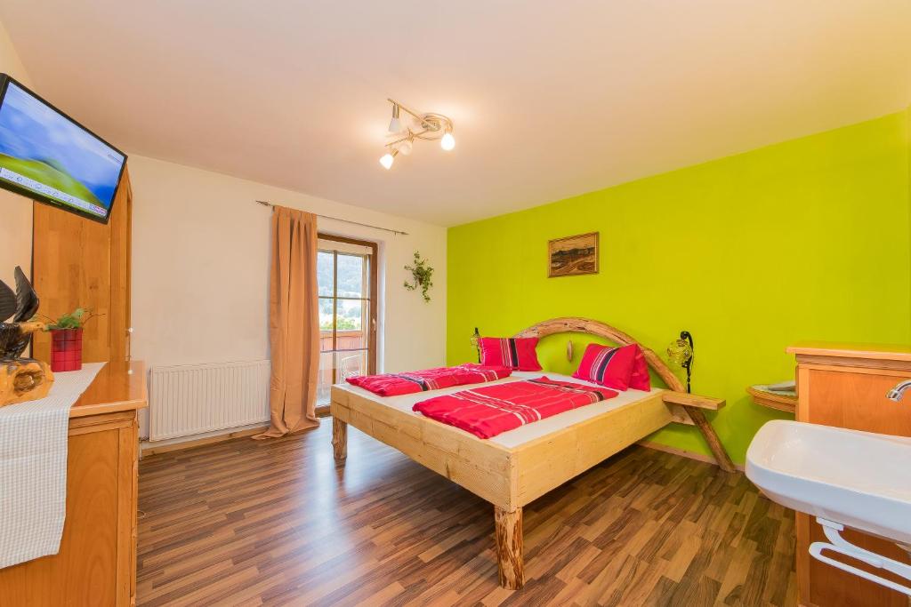 Posteľ alebo postele v izbe v ubytovaní Appartment Eggerhof