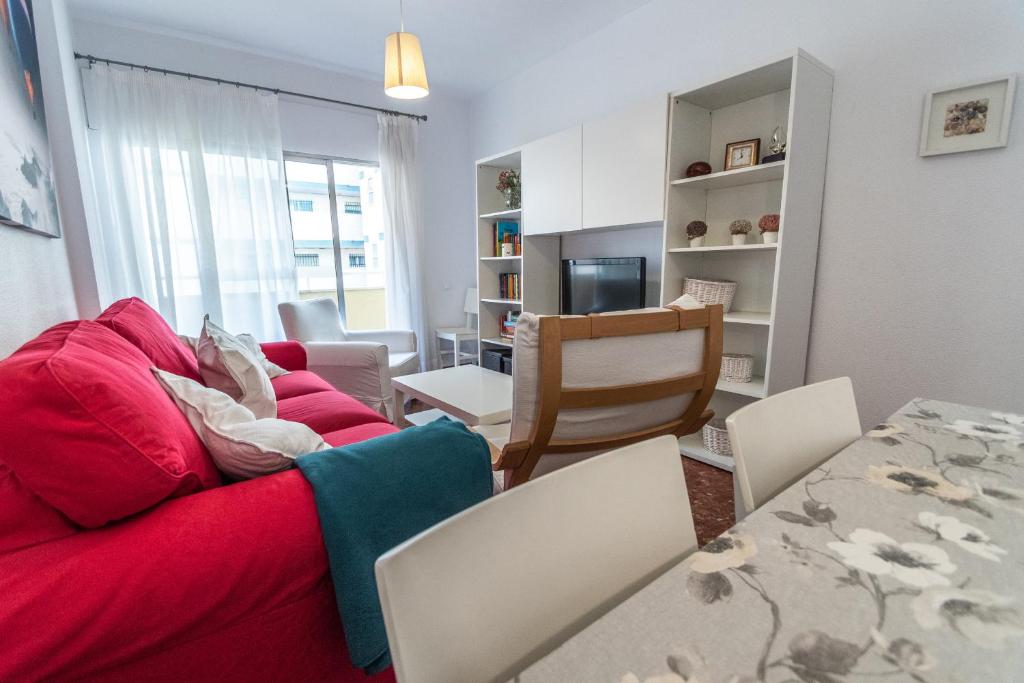 TV a/nebo společenská místnost v ubytování Apartamento La Bajamar