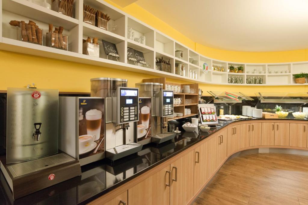 Kuchyň nebo kuchyňský kout v ubytování Parkhotel CUP VITALIS