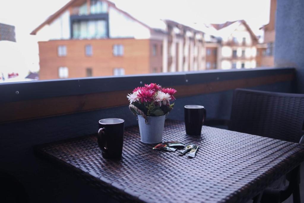 Balkón nebo terasa v ubytování New Gudauri Block 4, Gondola apartment