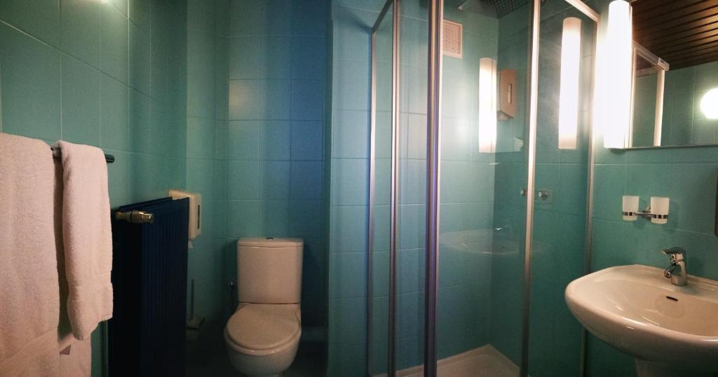 Koupelna v ubytování Hotel Chantecler