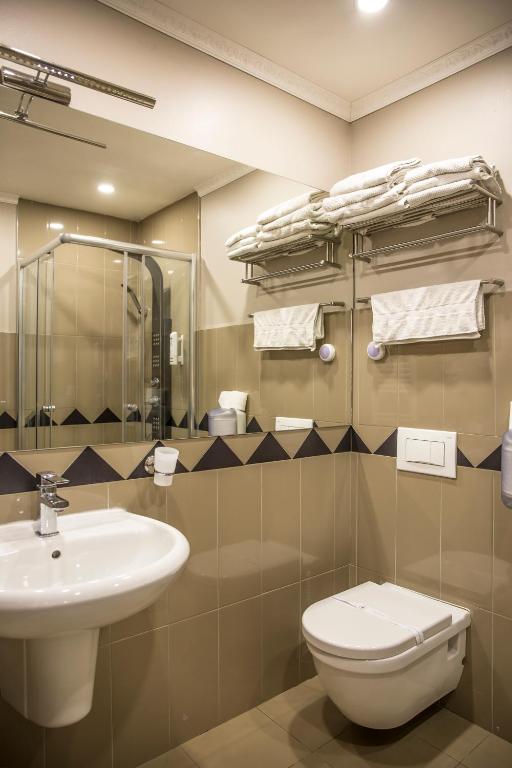 Koupelna v ubytování Hotel Super 8