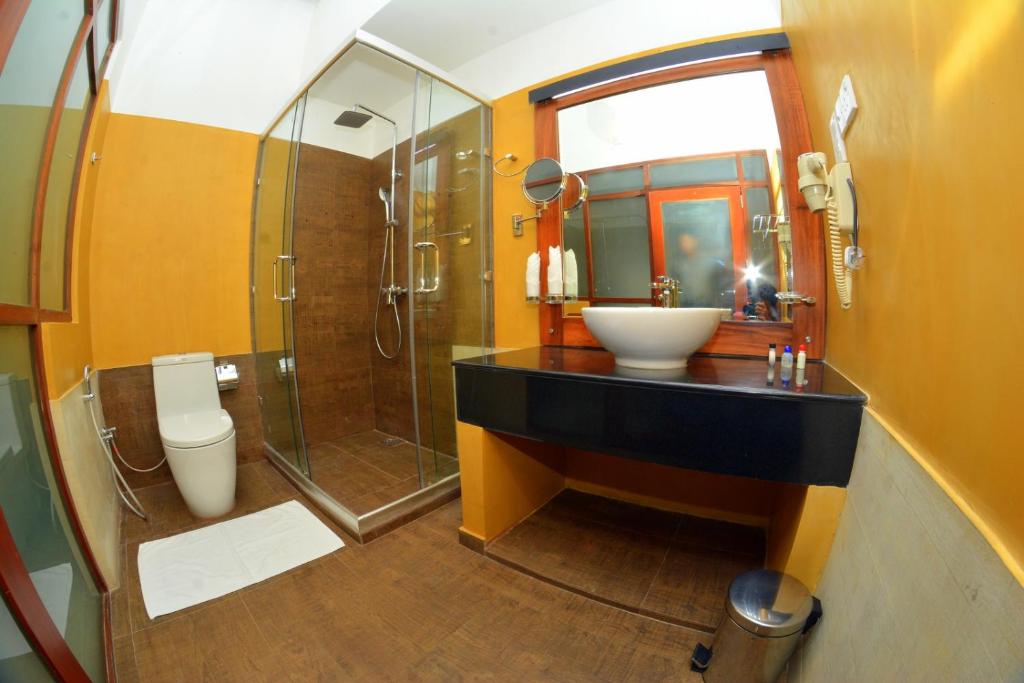 Koupelna v ubytování Beach Corridor Hotel & Spa with Free Airport shuttle