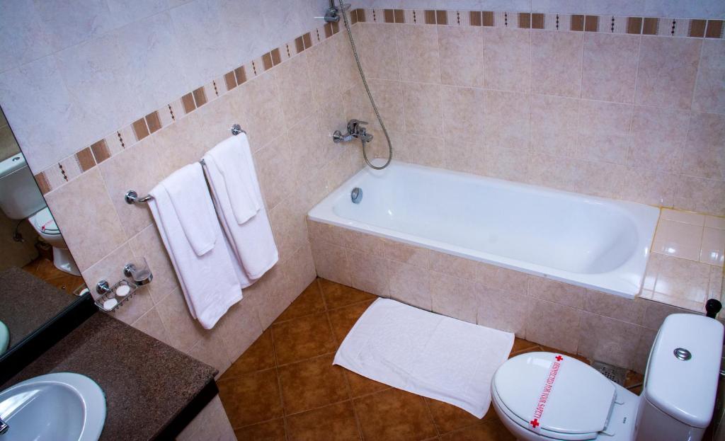 Koupelna v ubytování Hotel Lakefield