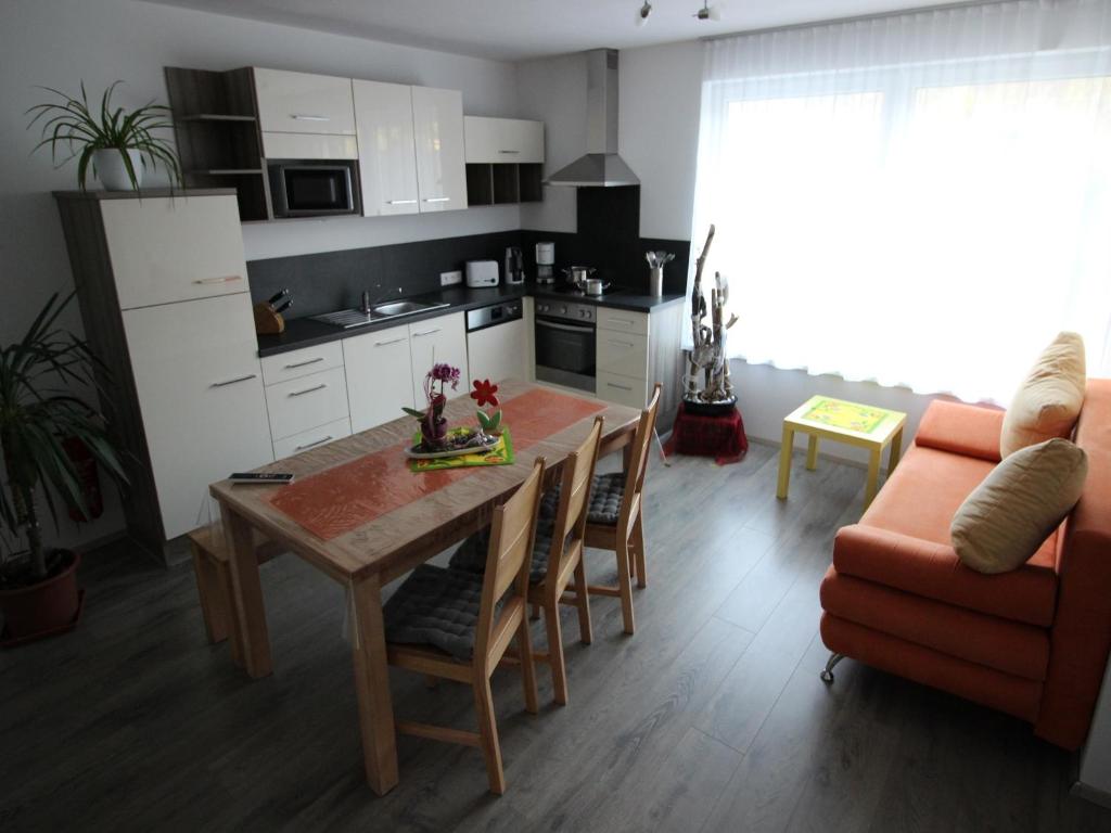 Kuchyň nebo kuchyňský kout v ubytování Appartementhaus Lercher
