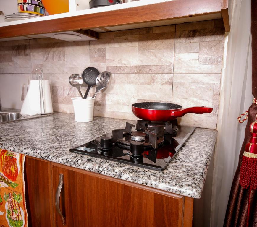 Kuchyň nebo kuchyňský kout v ubytování Sherry Homes - Kwetu