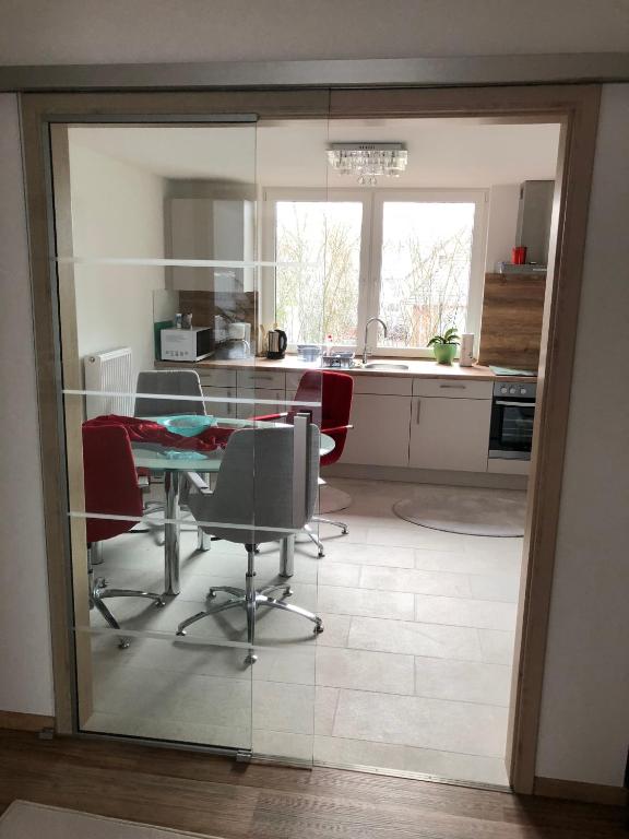 Kuchyň nebo kuchyňský kout v ubytování Lux Apartmant Westerstede