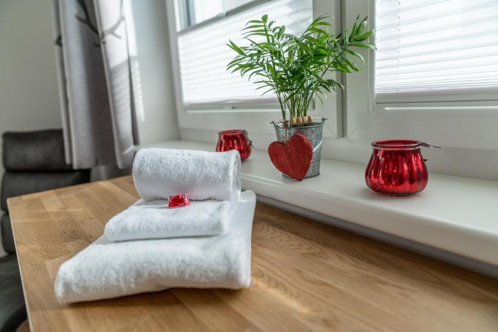 Posteľ alebo postele v izbe v ubytovaní Appartement - das kleine Bleiberger by Schladmingurlaub