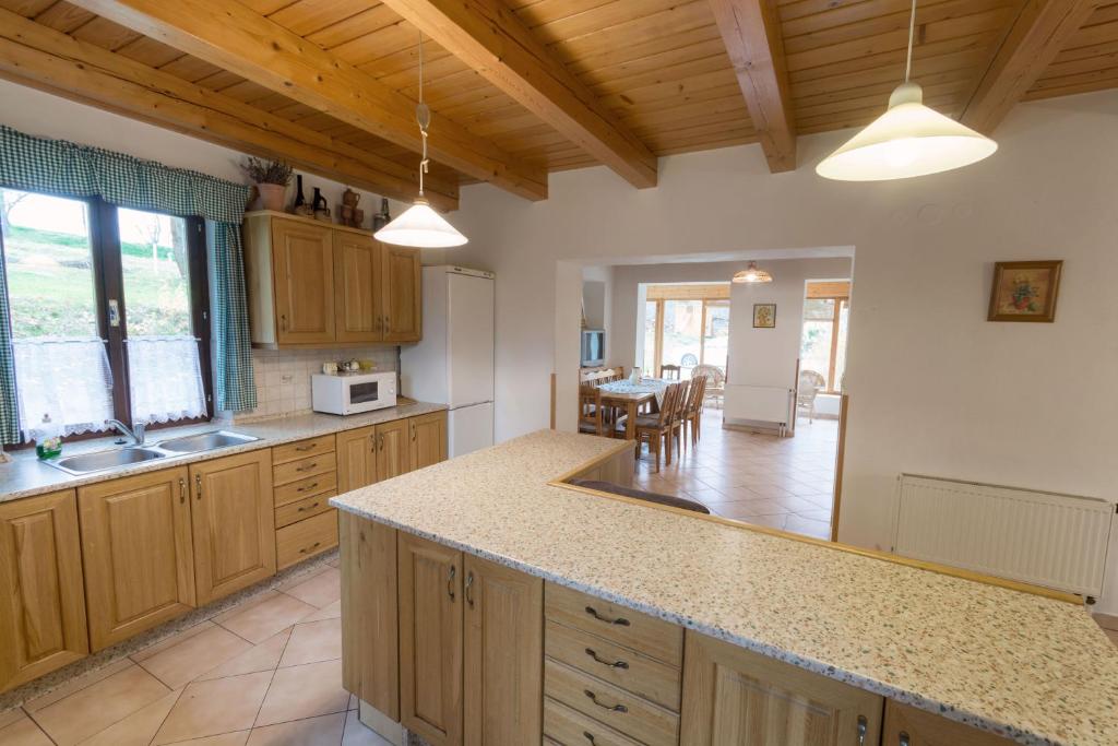 Kuchyň nebo kuchyňský kout v ubytování Holiday House Vitice 21