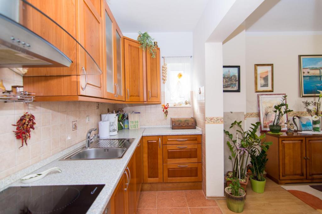 Kuchyňa alebo kuchynka v ubytovaní Apartmani MM