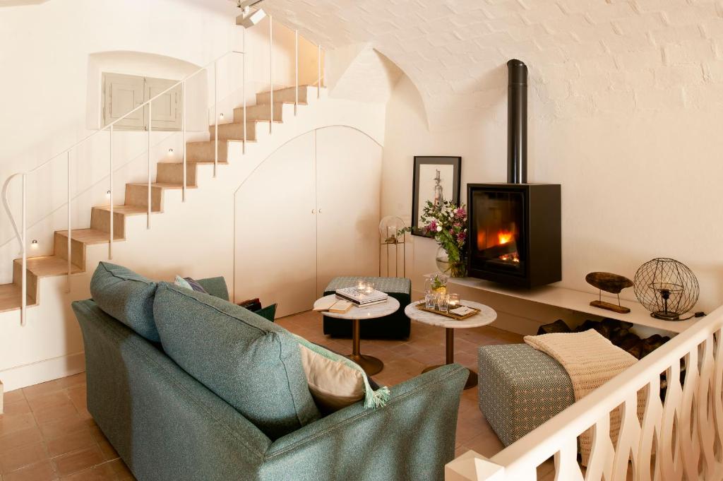 Posezení v ubytování Arkhé Hotel Boutique Pals